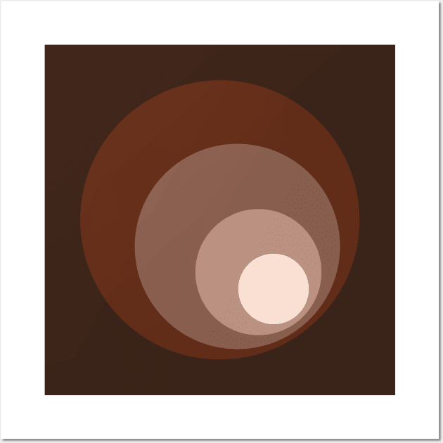 Retro Circles Browns & Creams Wall Art by NataliePaskell